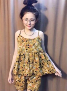 ❤️FREESHIP ❤️ Đồ bộ voan lụa (HÌNH THẬT) Đồ bộ 2 dây
