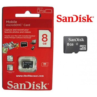 Thẻ Nhớ MicroSD 8Gb Sandisk Class 4