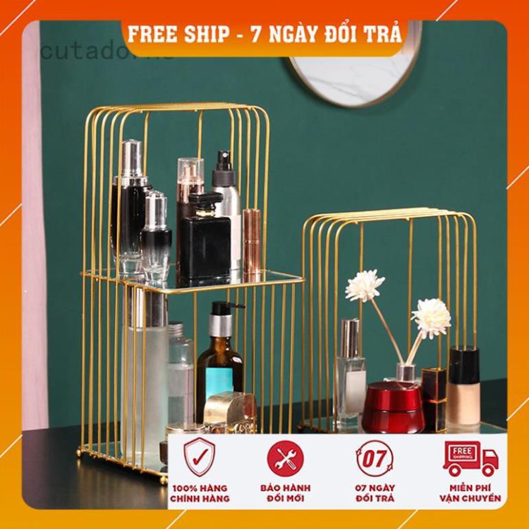 Kệ Đựng Mỹ Phẩm, Giá Treo trang sức, khuyên tai, đồng hồ, dây chuyền Để Bàn Thiết Kế Độc Đáo Thời Trang