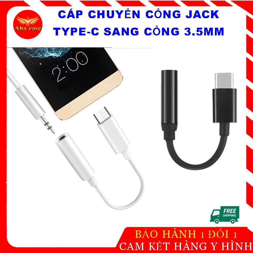 Cáp chuyển đổi cổng Type C sang chân 3.5mm cắm tai nghe, audio cho các dòng máy trên thị trường