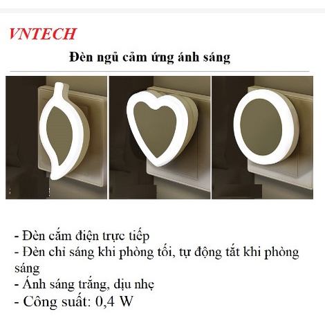 Đèn Ngủ Cảm Ứng Led Cảm Biến Ánh Sáng Tự Động Bật Tắt, Đèn Decor Phòng Ngủ - Giá Tốt Nhất