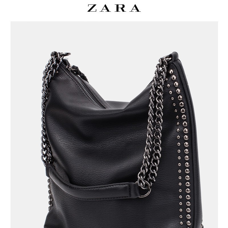 [ZARA] TÚI ZARA MỀM VIỀN ĐINH TÁN