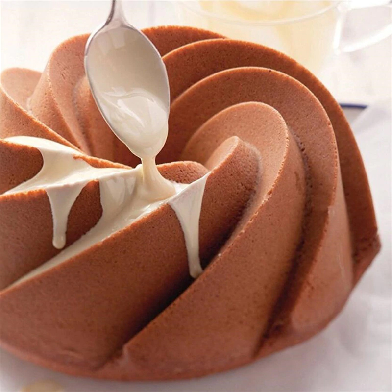 Khuôn Làm Bánh Silicon ANAEAT Hình Xoắn Ốc Lớn 3D