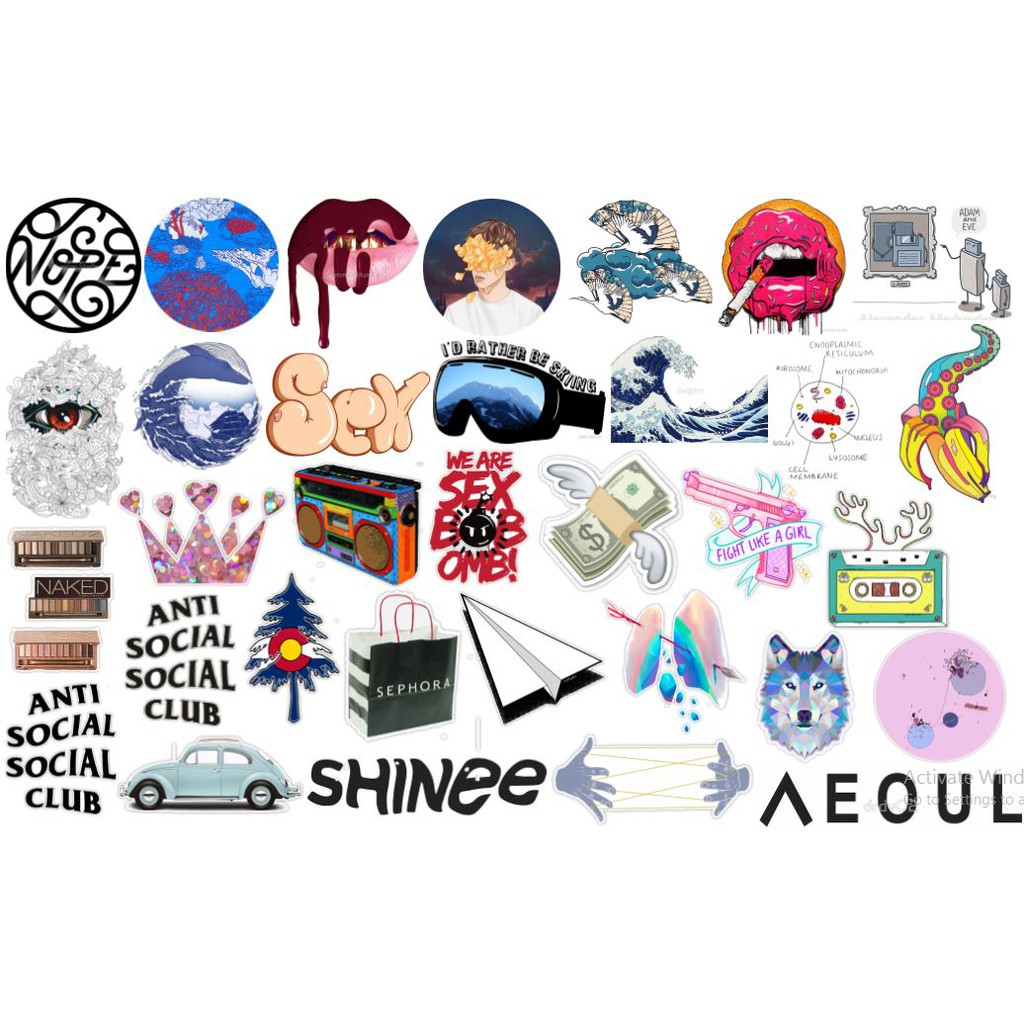 STICKER dán Vali, xe, barber shop, Mũ bảo hiểm , macbook, đàn, tường... Nhập mã GIẢM GIÁ 15k khi mua từ 3 set