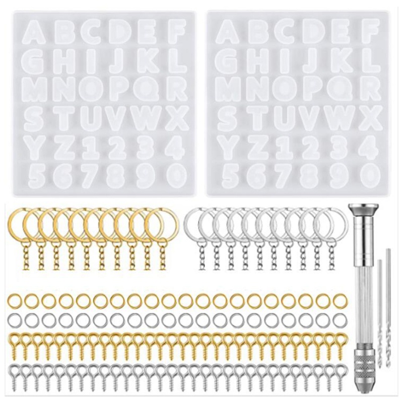 Khuôn Silicone Hình Chữ Cái Tiếng Anh Làm Móc Khóa / Trang Sức