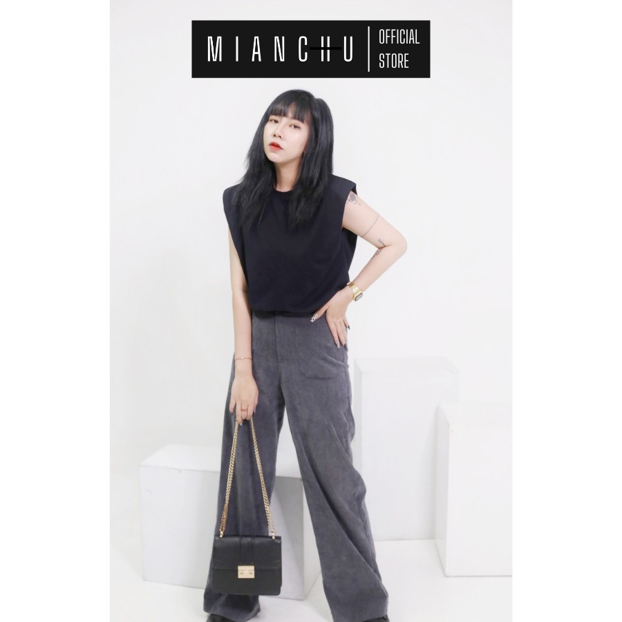 Áo thun nữ độn vai hot trend MIANCHU dáng rộng phong cách năng động mã ADV01