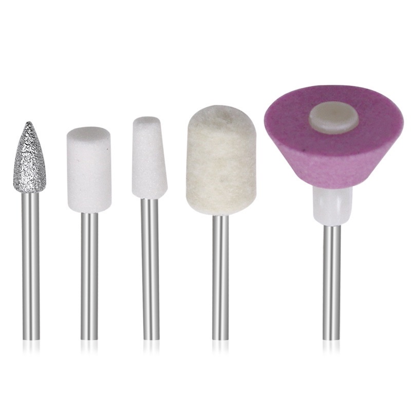 [Phụ kiện làm nail] Bộ 5 đầu mài đánh bóng móng tay dành cho máy làm móng điện