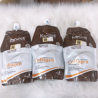 Dầu hấp ủ tóc siêu mượt Karseell Collagen túi 500ml