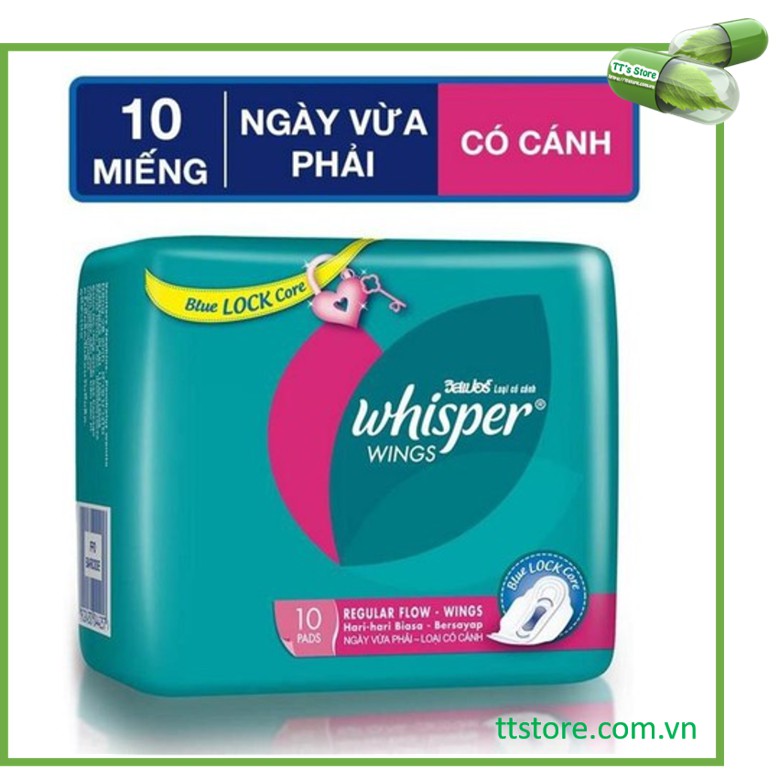 Băng vệ sinh Whisper Wings có cánh - 10 miếng