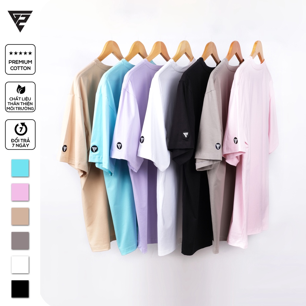 Áo thun tay lỡ unisex nam nữ trơn GENZ Premium Cotton form rộng oversize nhiều màu