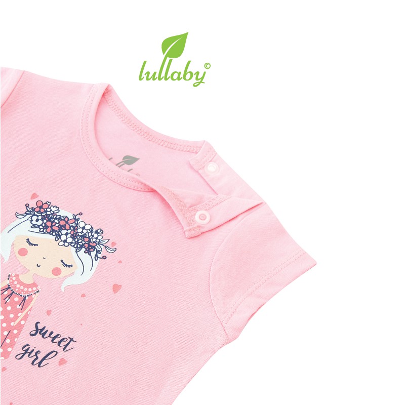 Áo Lullaby Bé gái sắc màu họa tiết dễ thương  cotton 100% size 6m-4y