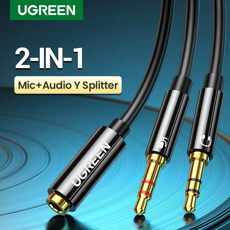 Ugreen Dây Cáp Tách Chữ Y Chuyển Đổi Cổng 3.5mm Sang 2 Đầu 3.5mm Cho Máy Tính