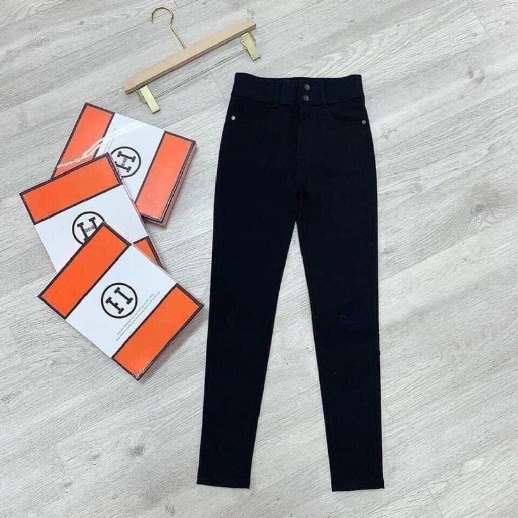 Quần Legging Cạp Cao Gen Bụng 2 Khuy Khóa Trước Chữ H - Legging UMI Hàn Quốc Siêu Hot- QN008