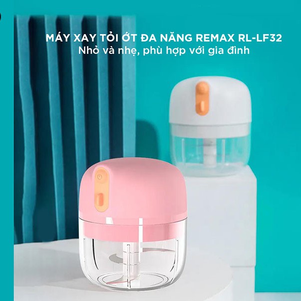 ❤Dễ thương - Chính hãng❤ Máy xay tỏi ớt đa năng Remax RL-LF32 dung tích 250ml - Bảo hành 6 tháng