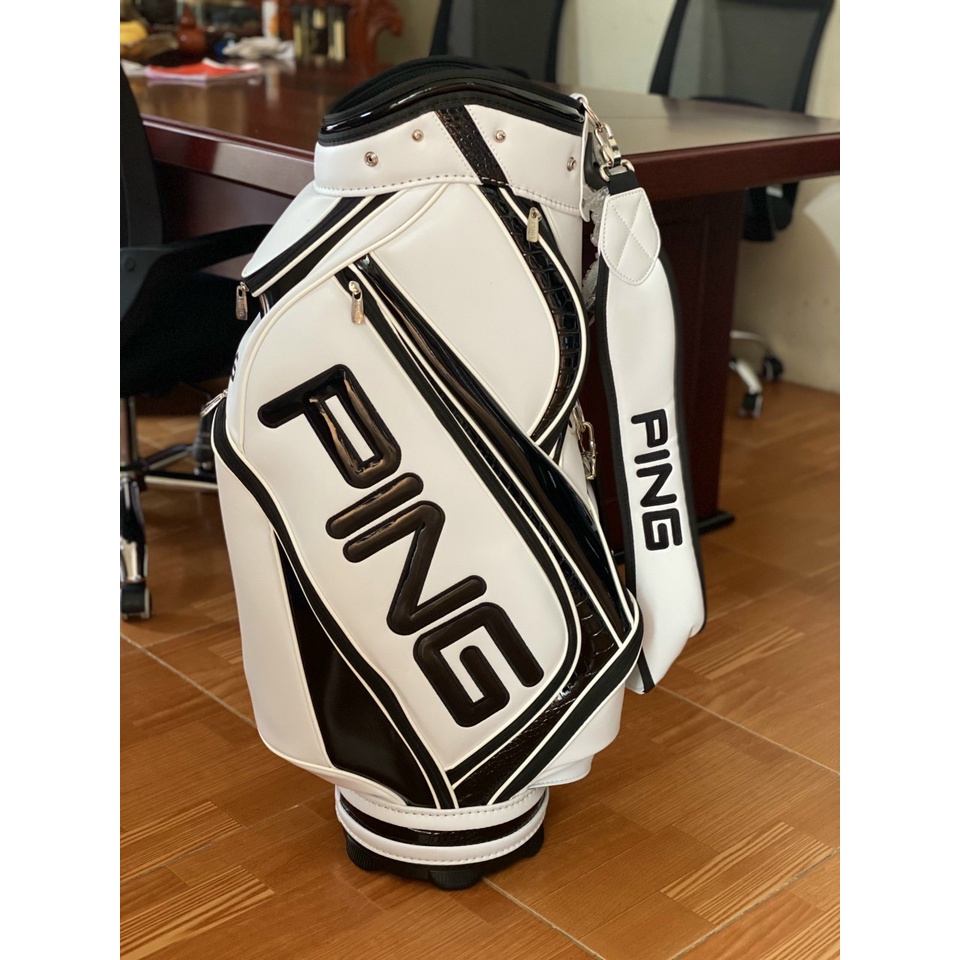 Túi gậy golf Ping túi đựng 14 - 16 gậy da PU chống nước 5 ngăn cao cấp shop GOLF PRO TM022