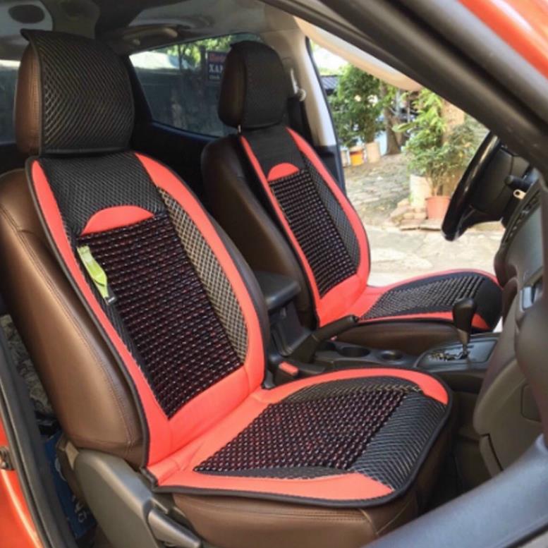 Lót ghế ô tô hạt gỗ cao cấp chống nóng massage lưng cao cấp