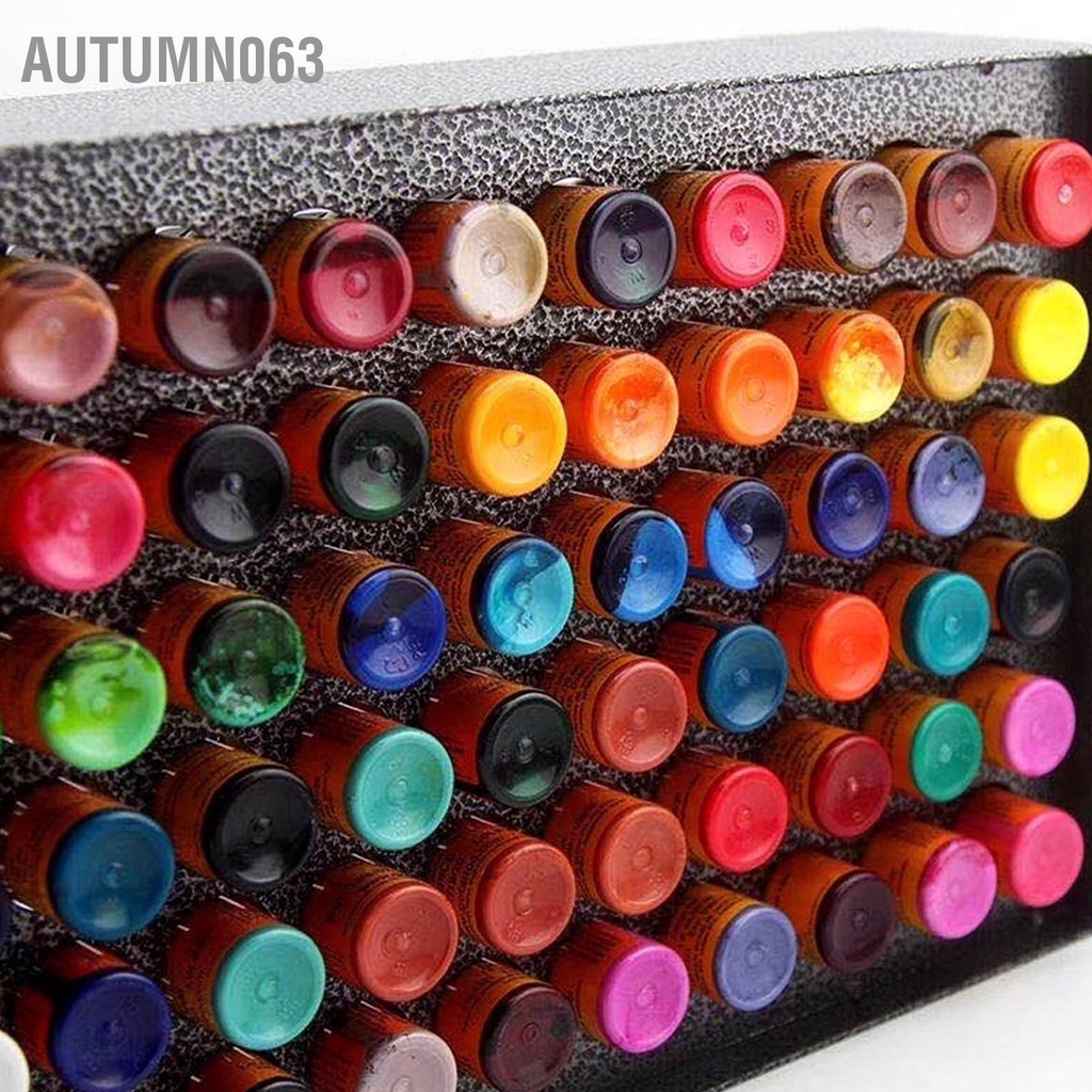 78 Lỗ Giá đỡ chai xăm Giá Đỡ Lọ Mực Xăm Treo Tường Bằng Sắt Màu Đen Tiện Lợi Autumn063