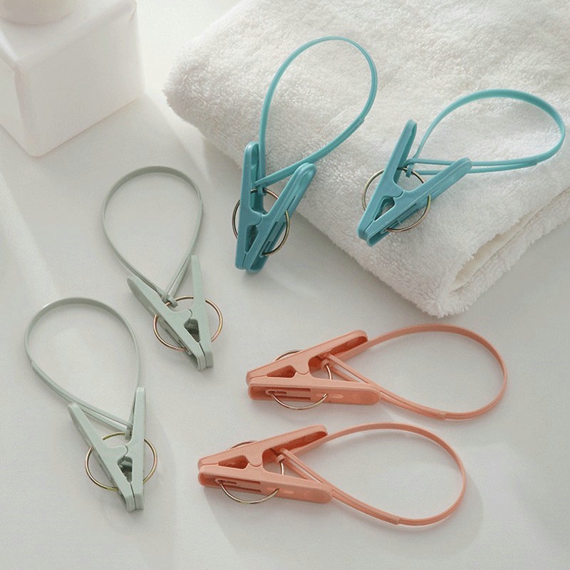 [Random Color ][ Windproof Plastic Clothes Clip ][Non-Slip Laundry Clip Durable Hanger Pin ][Clothes Drying Clothespin][ Closet Organizer Accessories]
