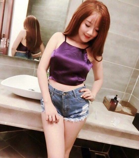 Áo yếm nơ phi bóng ( yếm cột nơ)