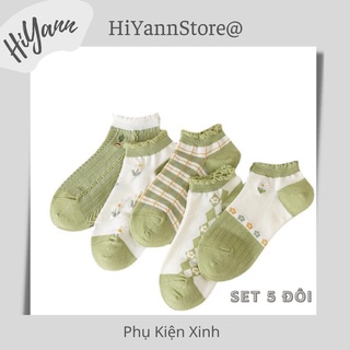 Tất bơ xanh hàn quốc hình cute st1
