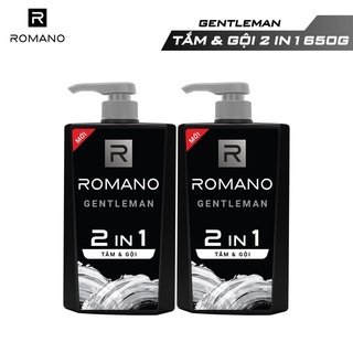 Tắm gội 2 trong 1 Romano Gentlemen hương nước hoa 650g