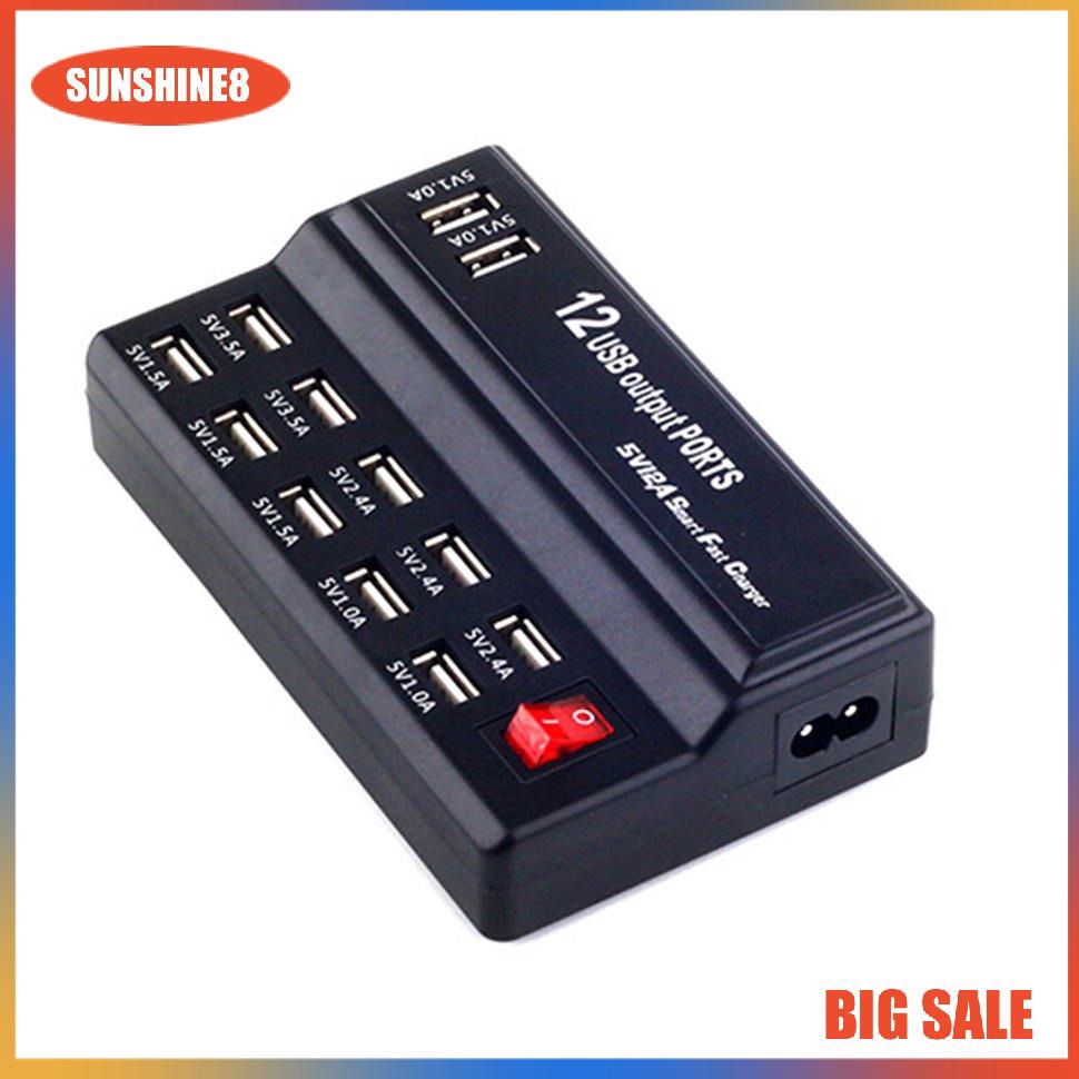 Bộ Sạc 10 Cổng Usb Ac Sang Dc