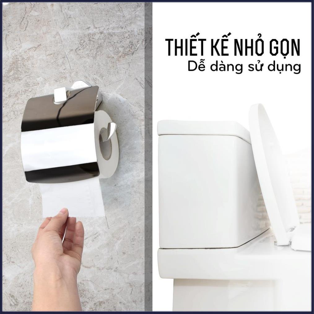 Lô giấy, hộp đựng giấy vệ sinh chất liệu inox 304 mặt gương bóng HIWIN Y-834