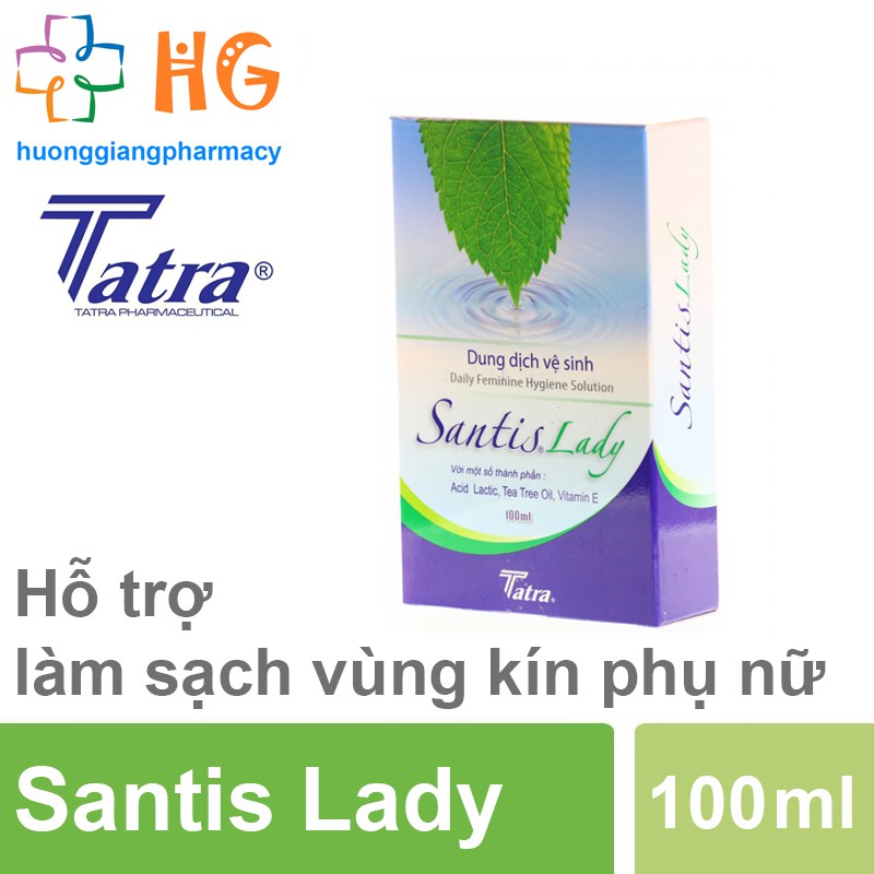Dung dịch vệ sinh phụ nữ Santis Lady (Chai 100ml)