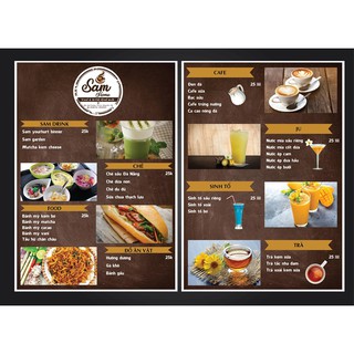 01 Tờ Menu A4 Ép Plastic