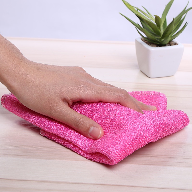 1 Giẻ Lau Bằng Sợi Than Tre Dày Hai Lớp Chống Dính Màu Sắc Ngẫu Nhiên