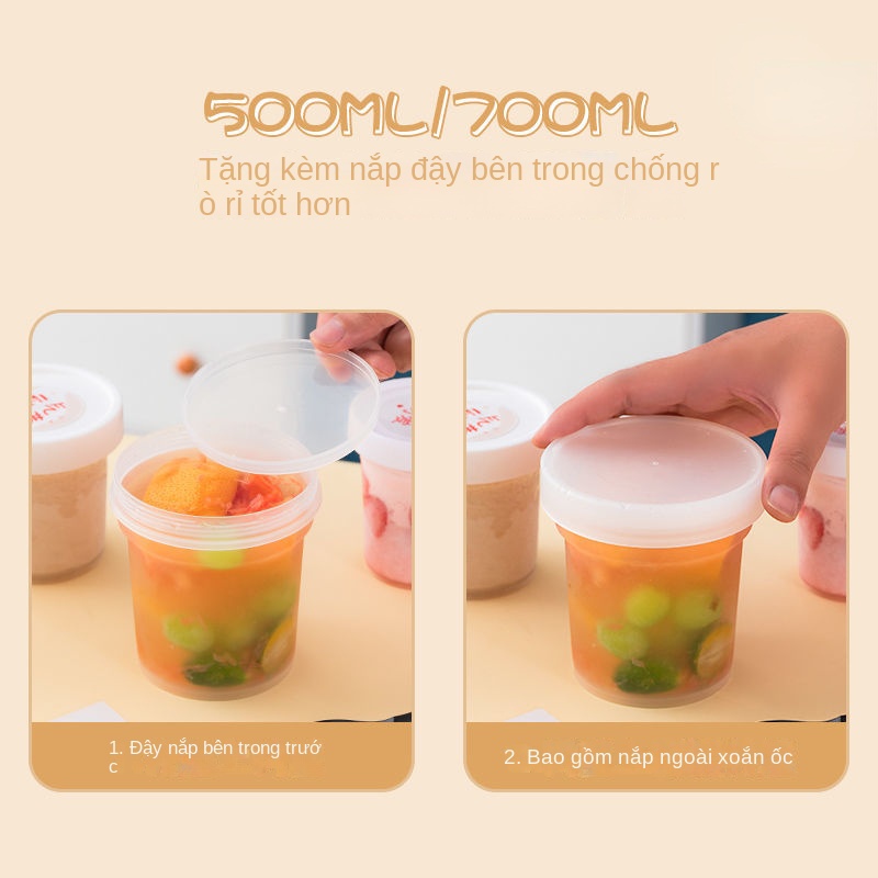 Mới Cốc Đựng Bánh Tráng Miệng / Kem / Trà Sữa / Cà Rốt Bằng Nhựa Chịu Nhiệt Chống Đóng Băng Tiện Dụng