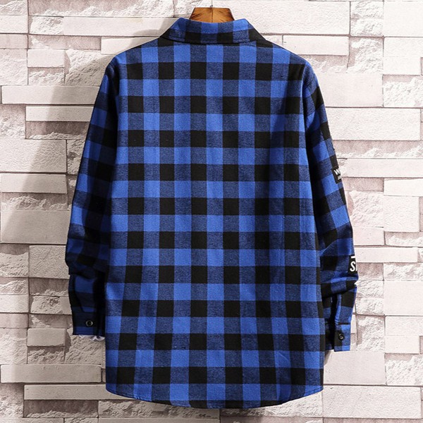 Áo khoác sơ mi caro nam phong cách Hàn 02 | BigBuy360 - bigbuy360.vn