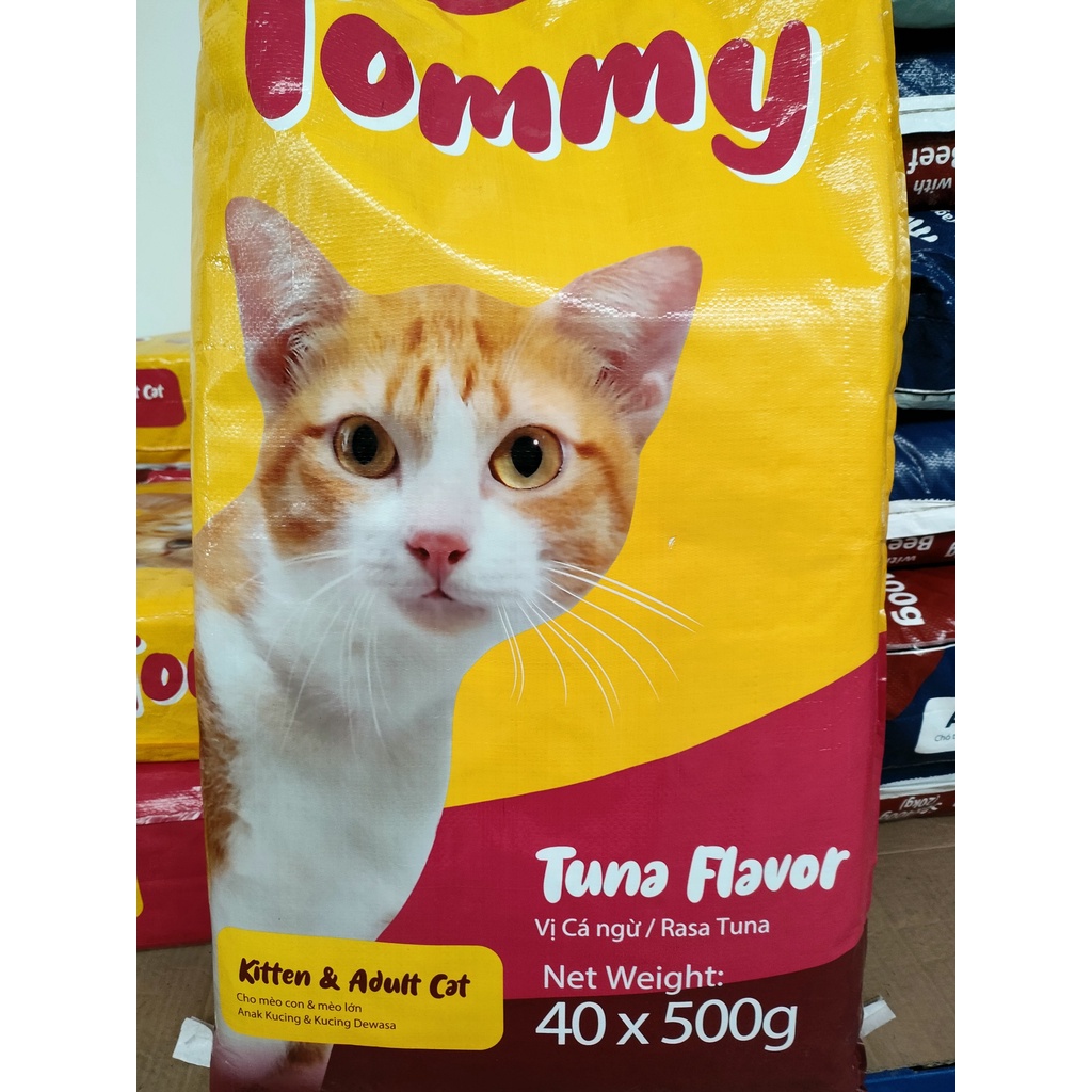Thức ăn mèo con & mèo lớn vị cá ngừ TOMMY 500gam.