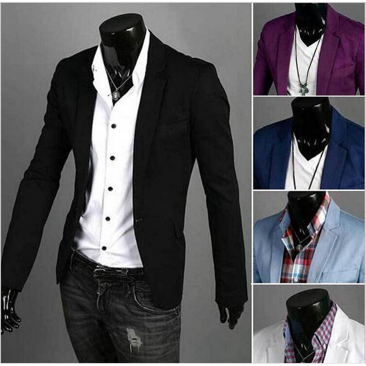 Áo Khoác Vest Một Nút Màu Kẹo Phong Cách Hàn Quốc Thời Trang Cho Nam