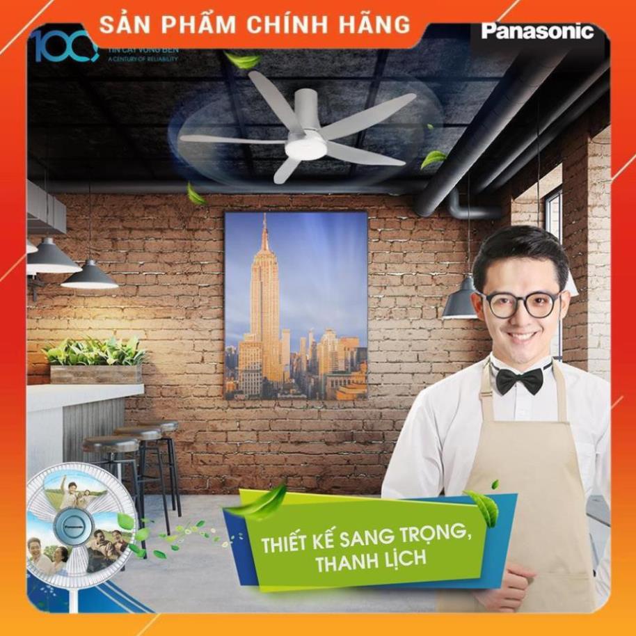 [FreeShip] Quạt trần cao cấp 5 cánh Panasonic có đèn F-60UFN - có điều khiển , Hàng chính hãng - Bảo hành 12 tháng BM