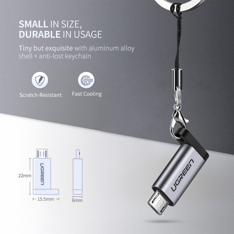 Đầu chuyển đổi cổng Micro USB sang Type-C cho điện thoại Huawei Xiaomi Samsung