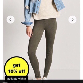 Quần legging F21 màu rêu và đen cho người béo