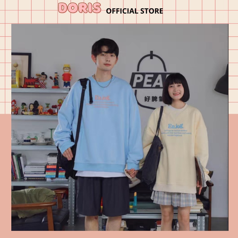 [Sweater Couple] Áo sweater thêu chữ dài tay style ullzang full size nam nữ mặc đẹp | BigBuy360 - bigbuy360.vn