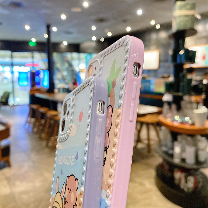 Summer bear rabbit for Iphone12 Pro Max, 12mini Iphone 11 Pro Max 7Plus 8plus xr xs xsmax 6 Plus soft shell,Vỏ iPhone | BigBuy360 - bigbuy360.vn