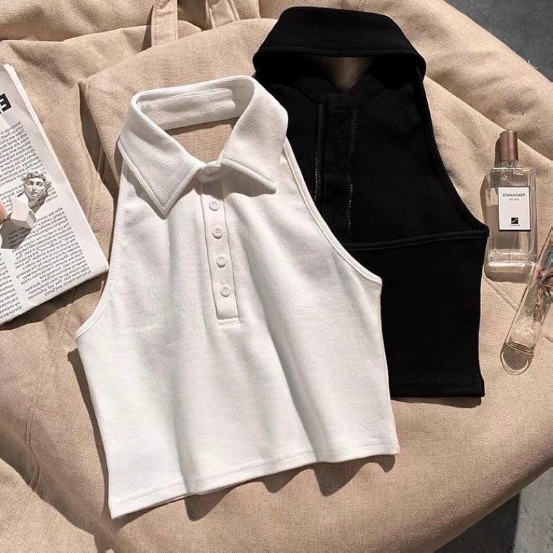 ÁO YẾM CROPTOP CỔ TRỤ LƯNG TRẦN Chizi Shop