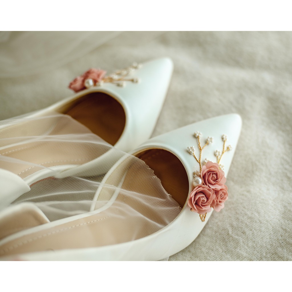 GIÀY CƯỚI - GIÀY CÔ DÂU BEJO H51 THUYỀN HOA HỒNG - WEDDING SHOES