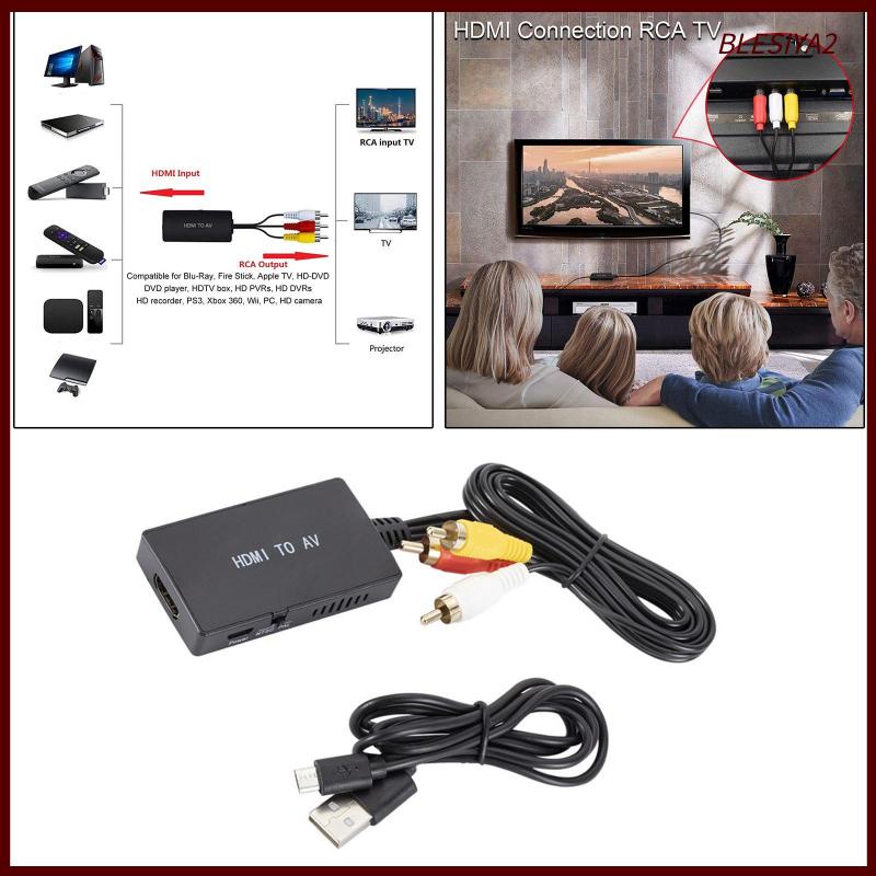 Bộ ChuyểN ĐổI HDMI Sang AV PAL 1080P Cho TV DVD HDTV Box - Blesiya2
