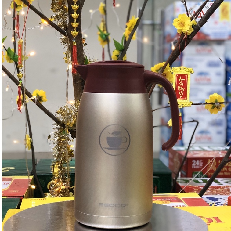 Bình Pha Trà Giữ Nhiệt, Phích Nước Nóng Lạnh 2GOOD B18 1.6 Lít - Bình Ủ Giữ Nhiệt Nóng Lạnh Suốt 24h