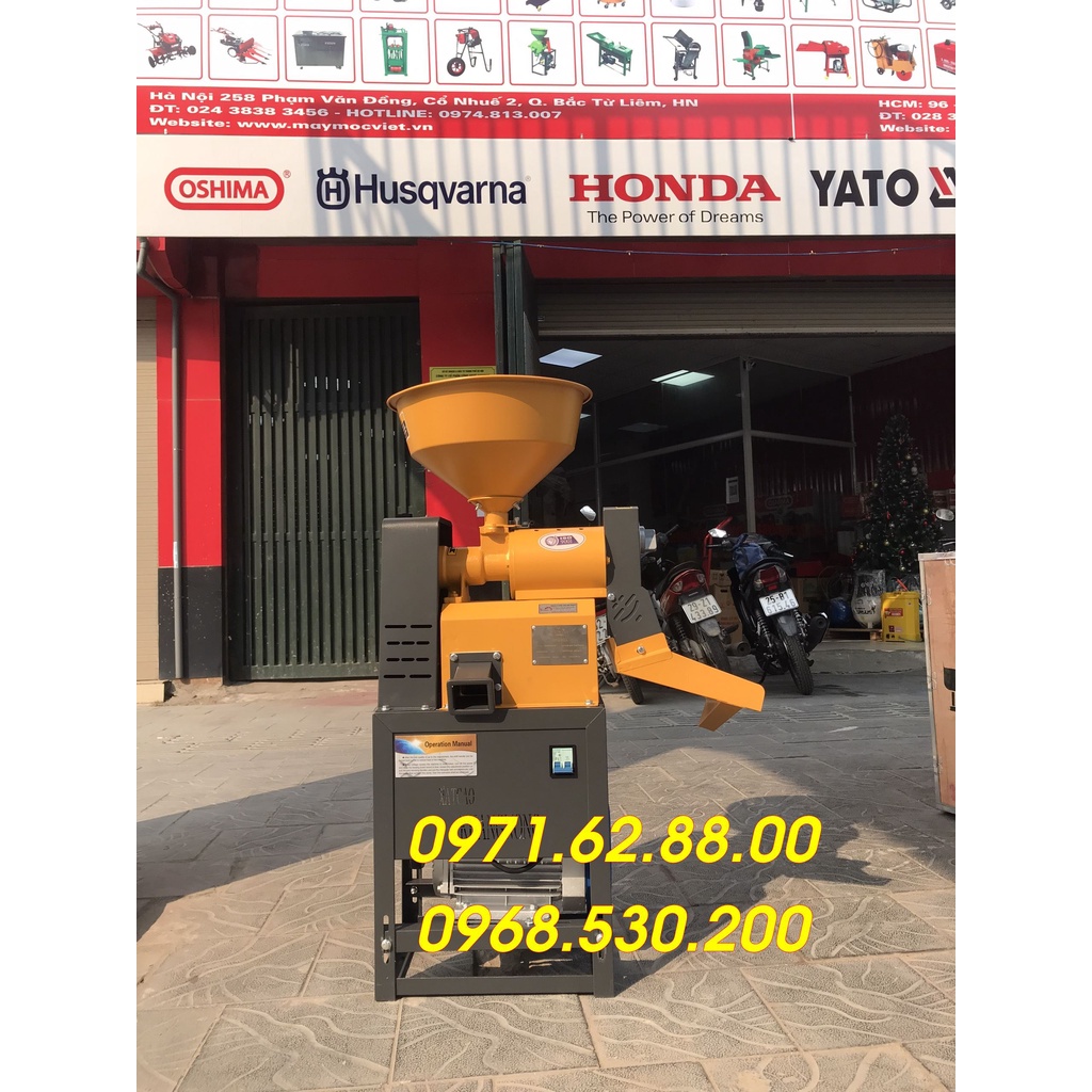Bộ máy sát gạo mini cho gia đình motor 3kw giá siêu rẻ