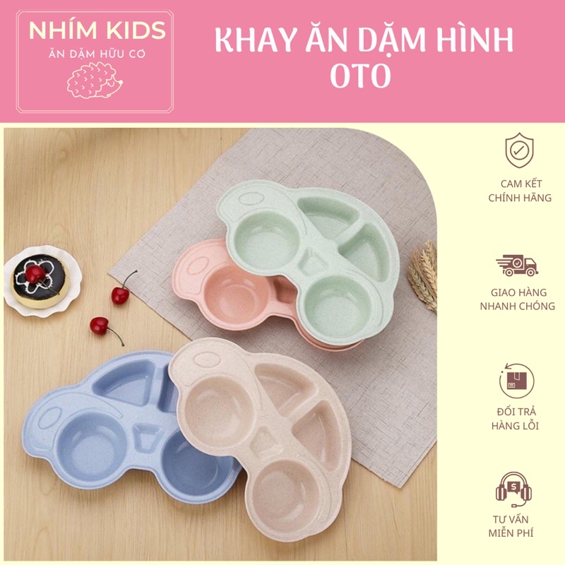 KHAY ĂN DẶM LÚA MẠCH HÌNH Ô TÔ CHO BÉ