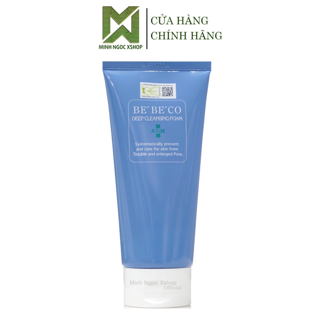 Sữa rửa mặt BEBECO AC-T-LINE DEEP CLEANSING FOAM 170ml cho da dầu mụn