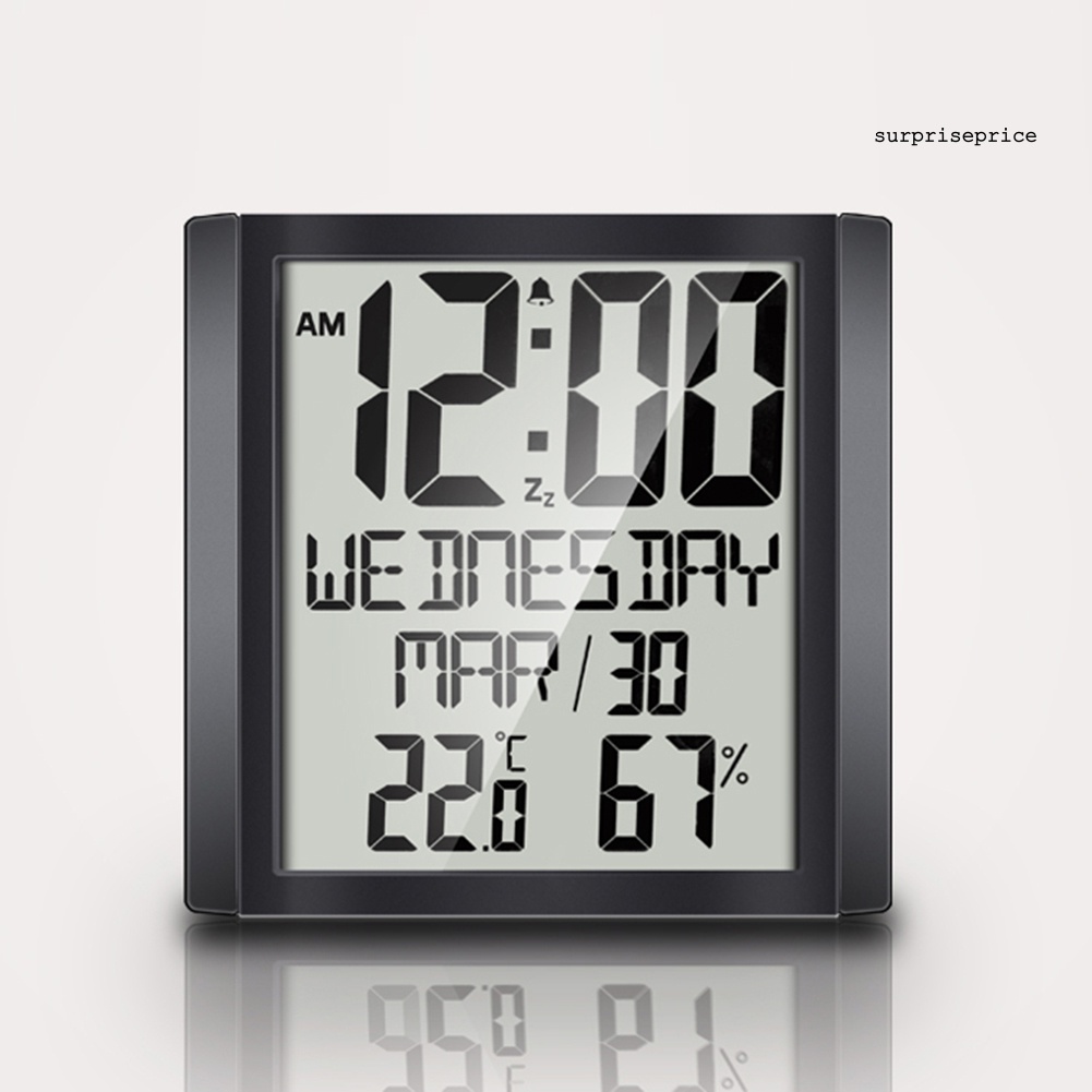 【SPP】Multi Functional Large Screen Temperature Humidity Measurement Wall Desk Clock