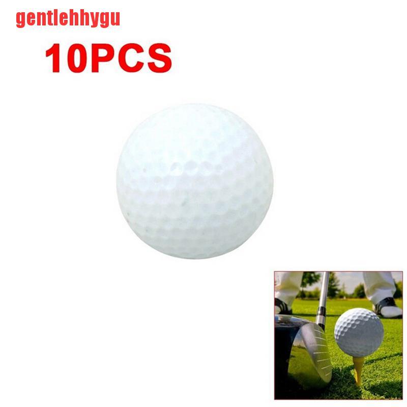 Set 10 Quả Bóng Golf Chất Liệu Pu Màu Trắng