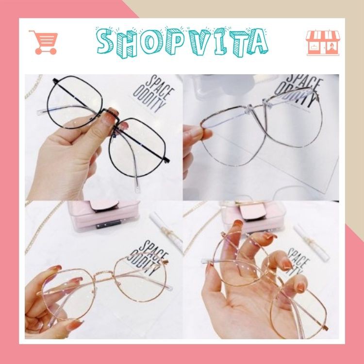 Gọng Kính Cận Nữ Shopvita Kính Gọng Tròn Ngố Nobita Siêu Cute Siêu Hot -VT16