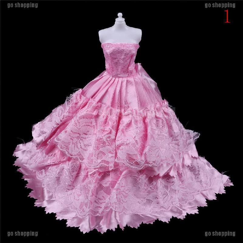 {go shopping}Fashion handmade Wedding Dress Fashion Clothing Gown For 1/6 doll